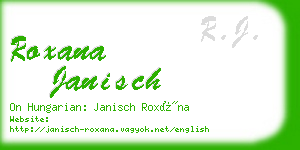 roxana janisch business card